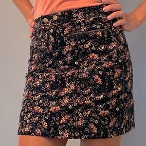 Mossimo Supply Co. Corduroy floral skirt -size 4